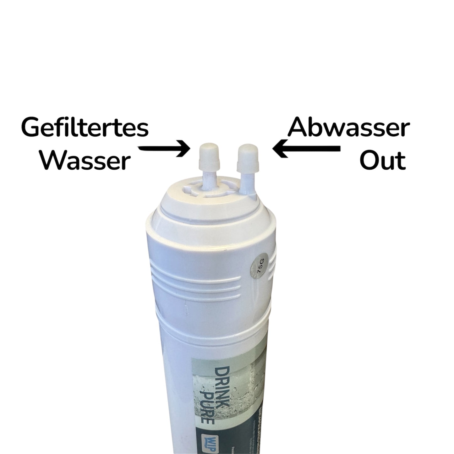 Gekapselte RO Membrane 75 GPD mit Quick Verbindung