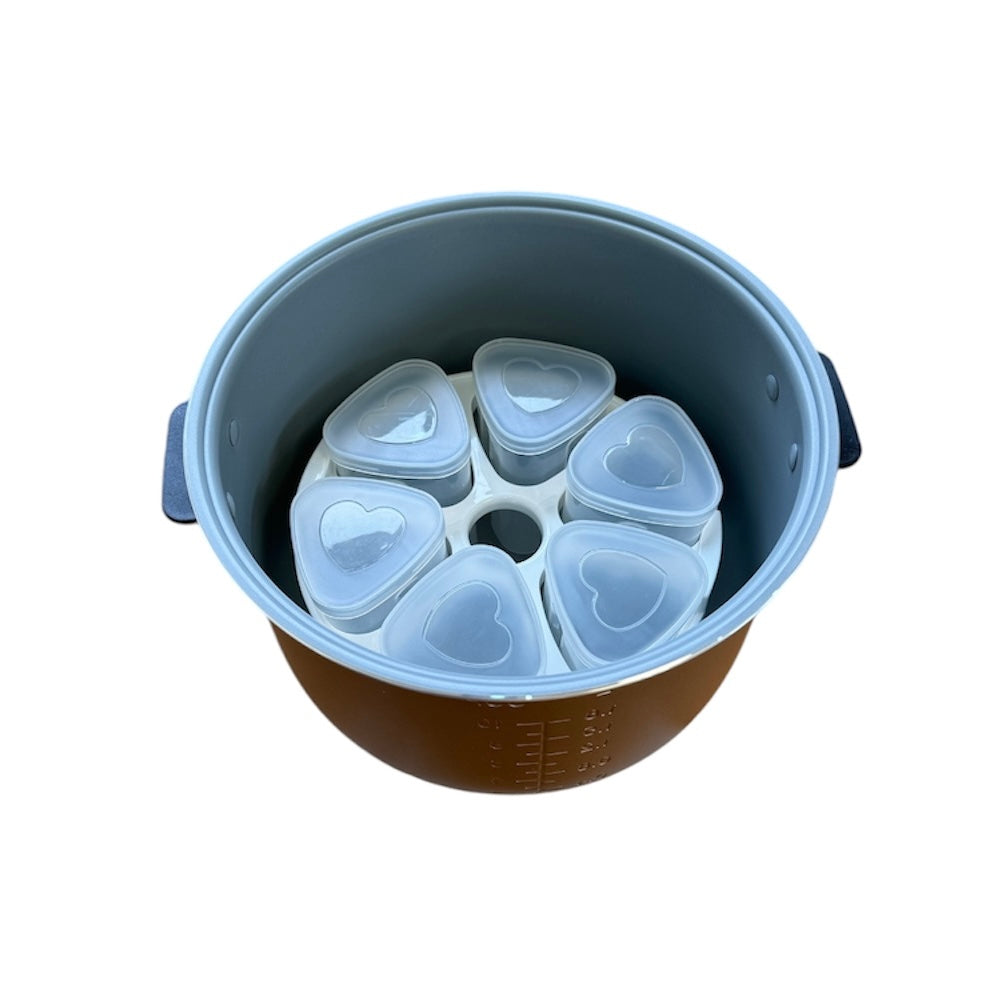 6 Joghurt Container mit Behälter für Multikocher Schüssel 5L ( ohne Topf )