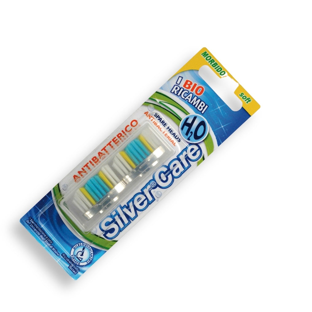 Ersatzkopf, antibakteriell, für Zahnbürste "Silvercare H2O", 2 Stück in einem Blister.