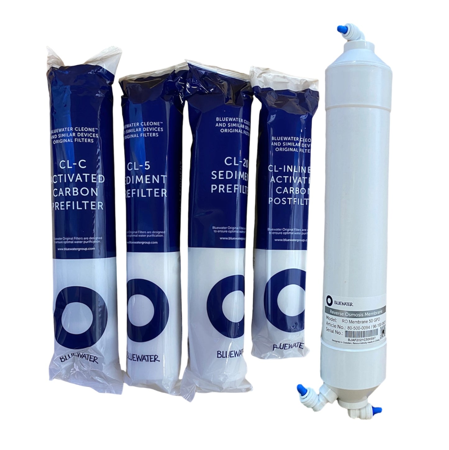 Filtersatz + RO Membrane für KUNA CLEONE®, KUNA CLEONE 2, AQUEENA ZEPTER, BLUEWATER, ELITE